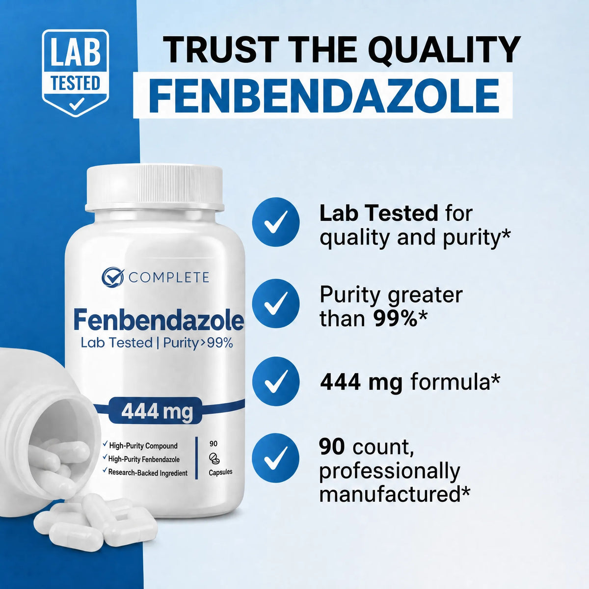 Fenbendazole 444MG, %99 Purity